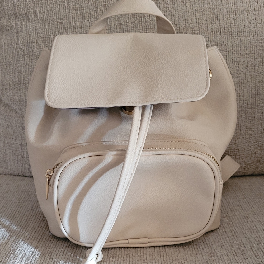 Elegant Cream Mini Backpack
